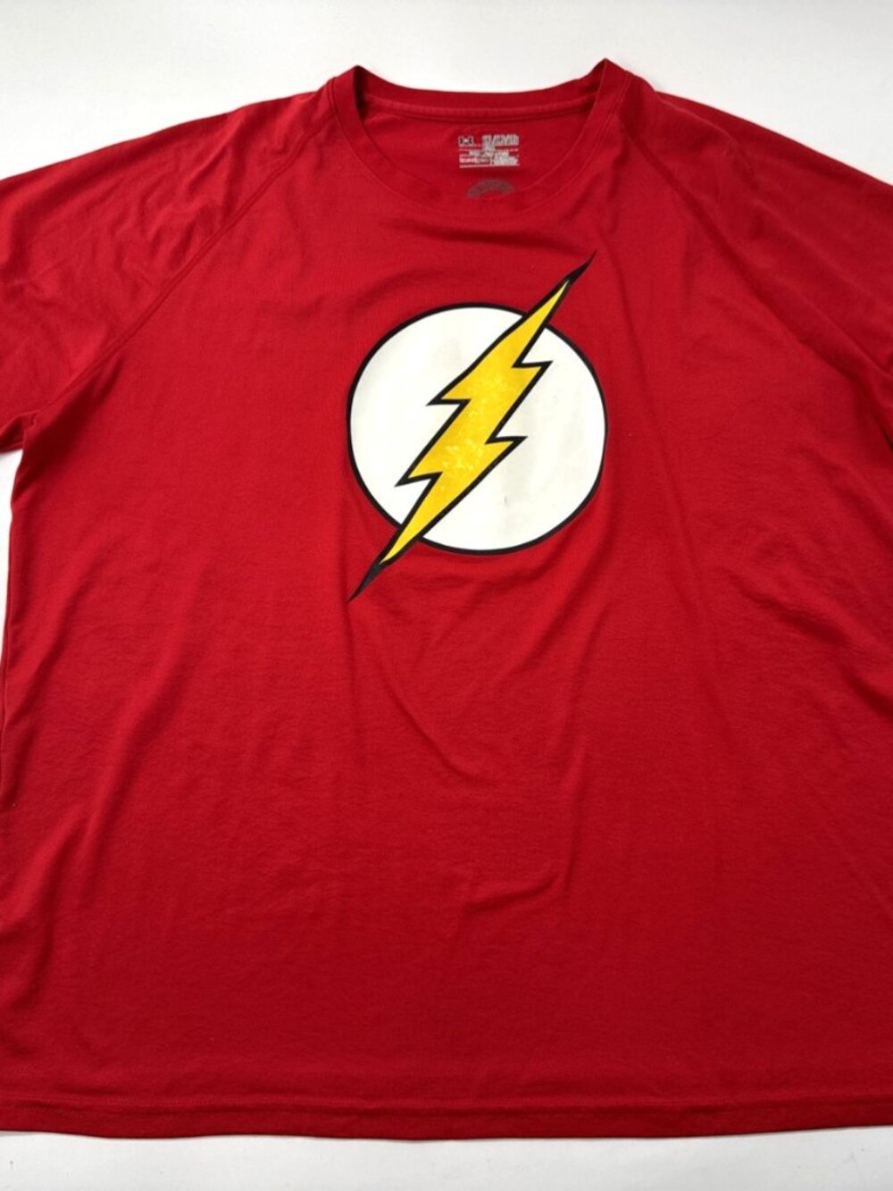 Under Armour The Flash T-Shirt Red Mens 2XL Loose Fit Heat Gear Gym Workout